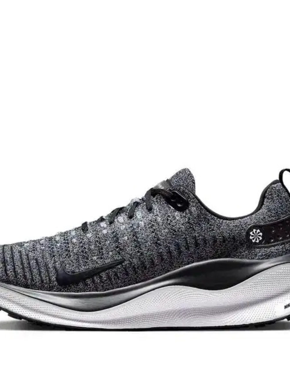 Nike Men’s Black and Gray Knit Running Shoe